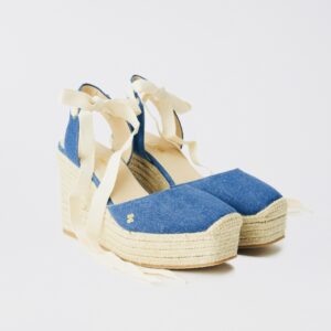 Espadrilles SALSA à talon compensé en denim