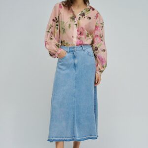 Jupe midi SALSA en lightdenim