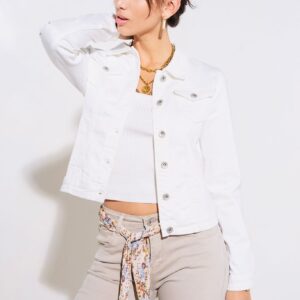 Veste en jeans blanche